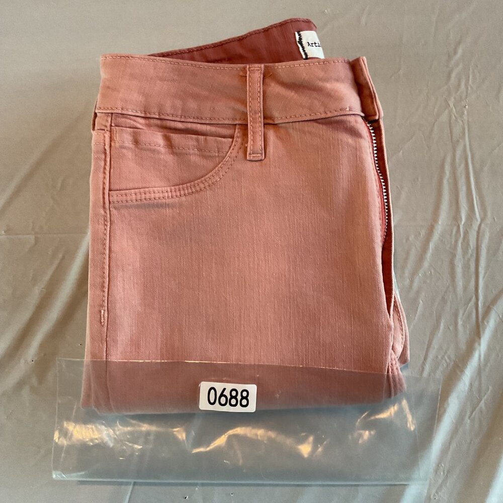 NWOT Articles Of Society London Crop Flair Lahaina Pink Womens Jeans New - Picture 12 of 14